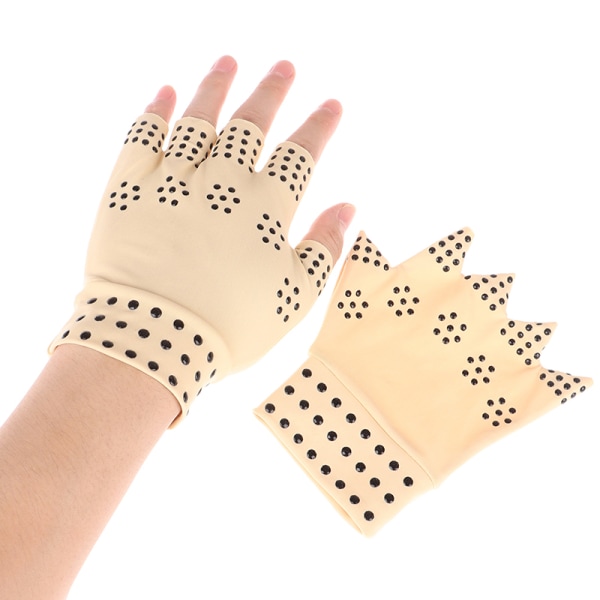 Relief Arthritis Pressure Pain Heal s Magnetic Therapy Hand Mas Beige