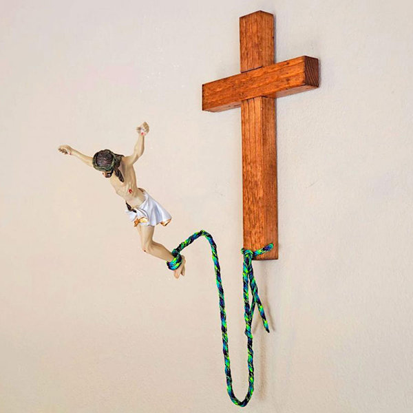 Bungee Jumping för Jesus Religiös Atmosfär Dekoration