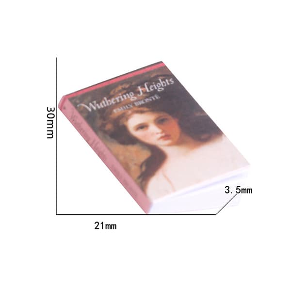 10st 1/12 Dollhouse Simulation Book Ornament Dollhouse