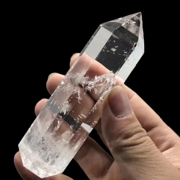 1 stk klar kvarts krystallpunkt naturlig helbredende stein