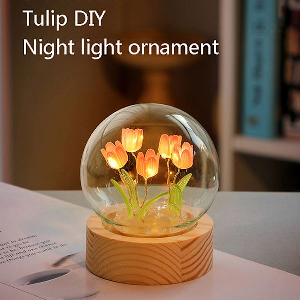 Tulip Night Lights gør-det-selv Materialepakke Kreativ natlampe 5 flowers