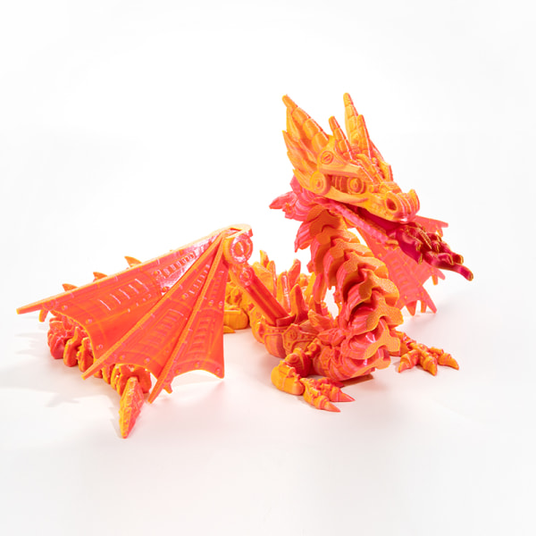 3D printed Dragon Mech Spitfire Dragon Flying Dragon -malli E-L