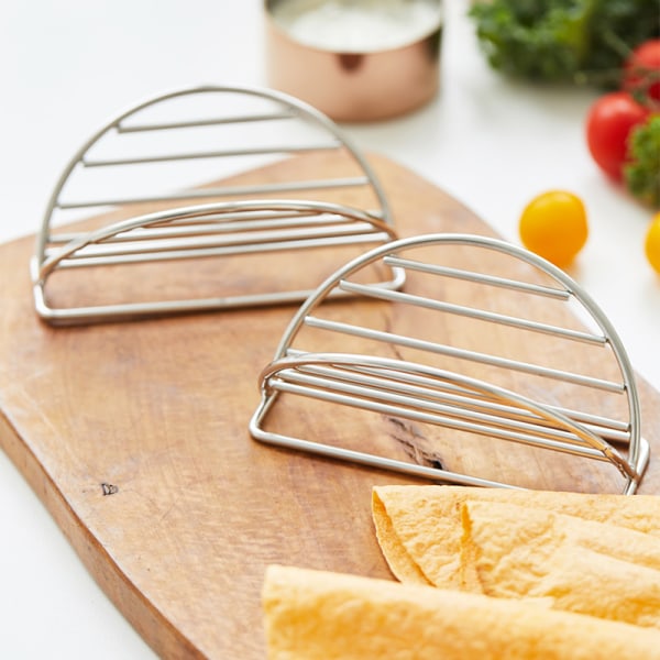 304 rustfritt stål tacoholder Wave Shape stativ