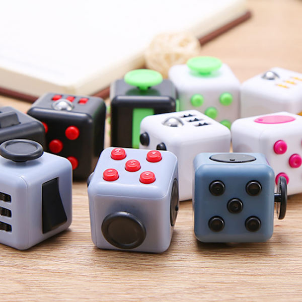 Ralix Fidget Cube Toy Stress Relief Fokus Oppmerksomhet Arbeid Puzzlel Black