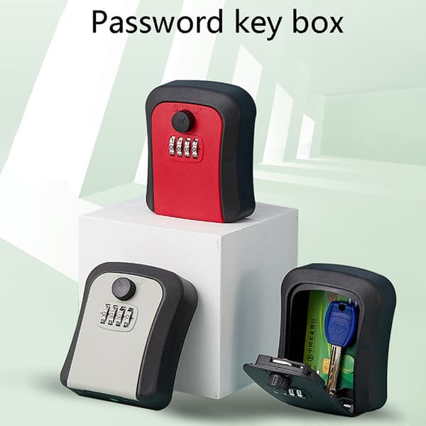 Väggmonterad Key Secret Box Organizer Låsbox Black