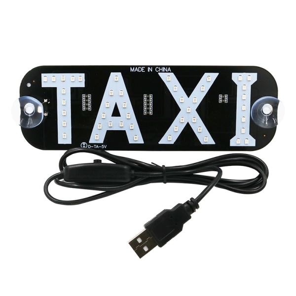 12V LED Bil Taxi Cab Indikator Energi Vindskylt Lampa White