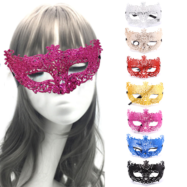 Venetsian seksikäs Golden Fox Mask Masquerade Costume Dance Mask Silver