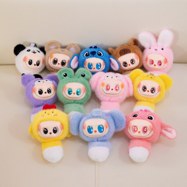 Anime Figur Labubu Langørede Armbånd Håndleds-snap Plys T A2