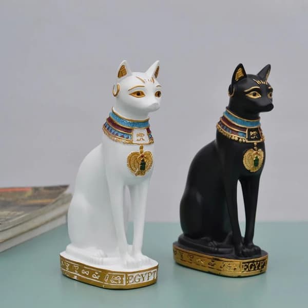 Egyptisk kattstaty prydnad Black