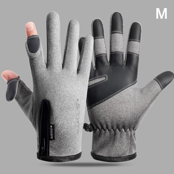 Vinterhandskar Varma handskar Touch Regnsäkra halkfria handskar Gray M