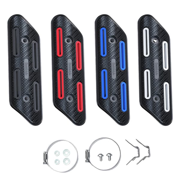 Motorsykkel eksosrør Heat Shield Cover Guard Blue