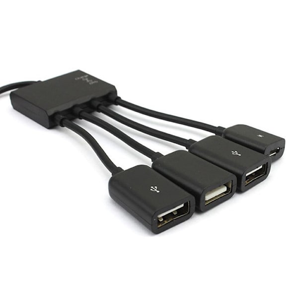 4-porttinen Micro USB 2.0 HUB 4-IN-1 OTG-keskittimen power A