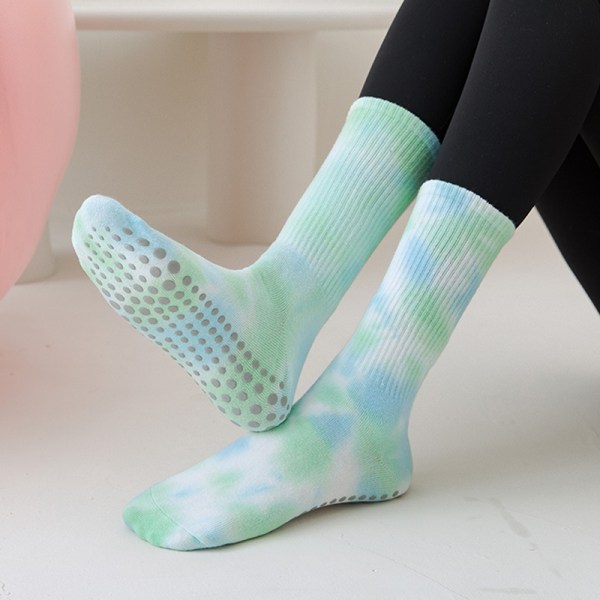 Kvindelige Pilates Yoga Yoga Socks Tie Dye Grip Socks A2