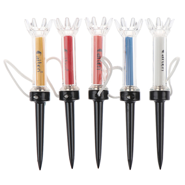 5 STK 360 Rotation Golf Tees 90mm Tee Golfbold Holder