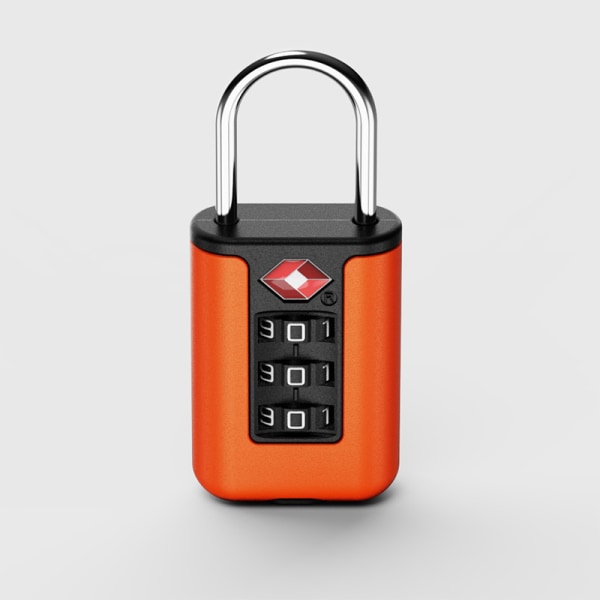 TSA Customs Lock Varkaudenesto Pieni Riippulukko Kaapelimatkatavaran lukko orange