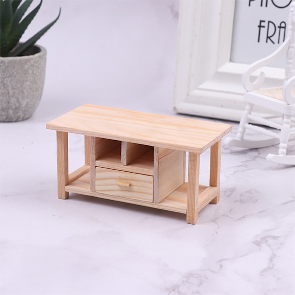 Dockhus Miniatyr tebord Modell DIY Möbeldekor
