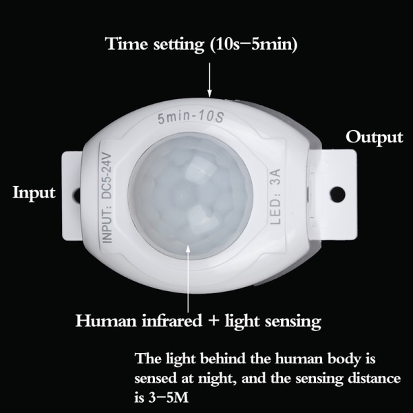 Bevegelsessensor Timer Automatisk svitsj Onesize