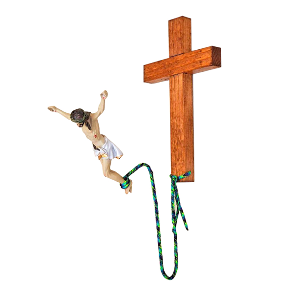 Bungee Jumping Jesus påskeatmosfære dekorative håndverk Multicolor