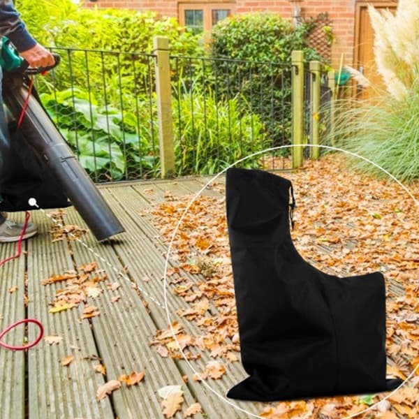 Løvblåser Vakuum Solid pose med glidelås Løvstøvlagring Black