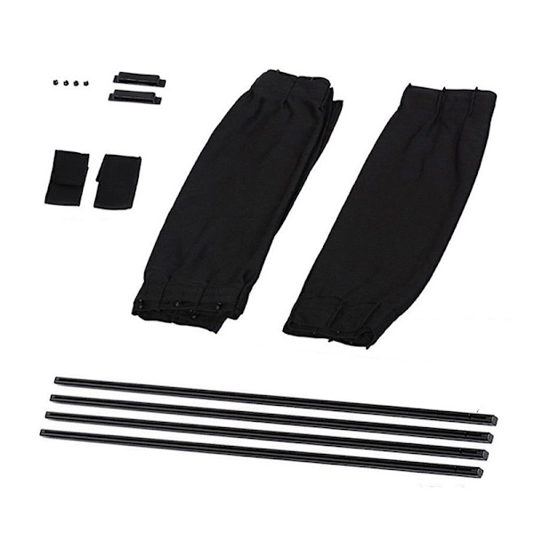 2 stk. Bil UV-beskyttelse Solskjerm Gardiner Sider Vindu Visir Black