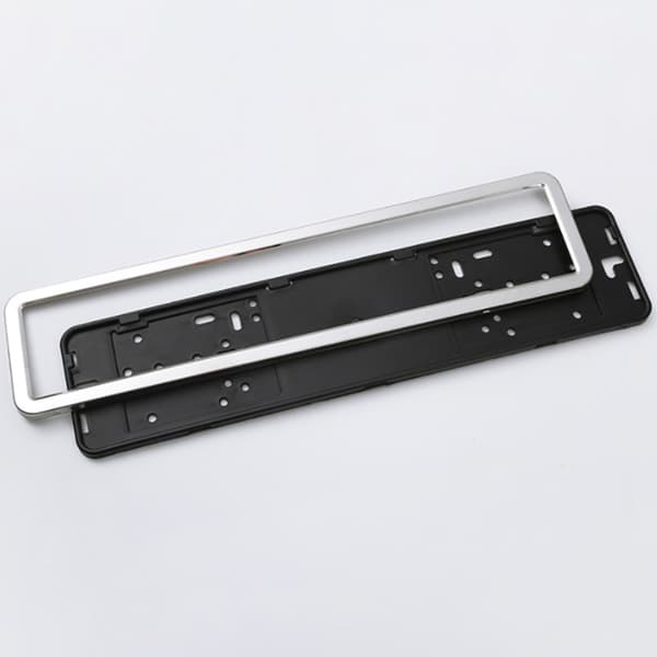Car Universal EU European License Plate Holder Frame Silver