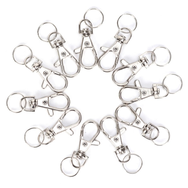 10PC Silver Swivel Trigger Clips Snap Lobster Clasp Hook Bag Ke