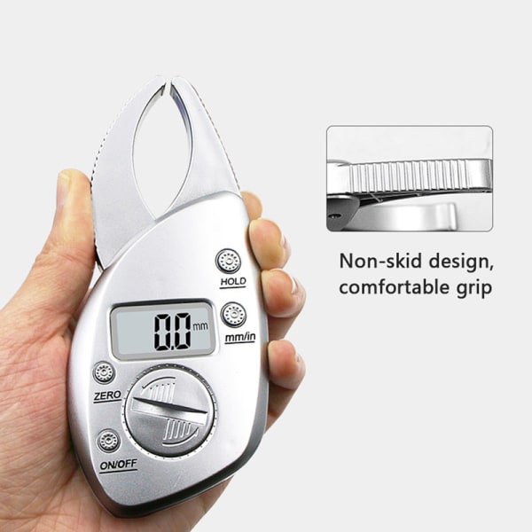 Digital Body Fat Skinfold Caliper Fold Analyzer Caliper White