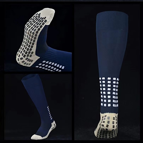 Långa fotbollsstrumpor Fotbollsstrumpor Långa Sport Silikon Anti Slip white