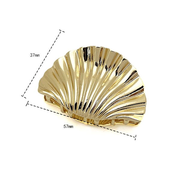Mote Gullfarget Metallskall Hårklør Hårpynt Søt Klips A2