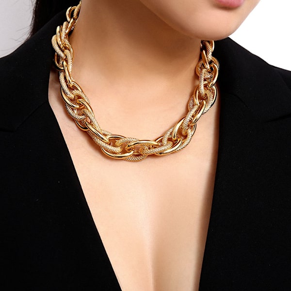 Punk Choker halskæde krave Hip Hop Heavy Metal tyk kæde