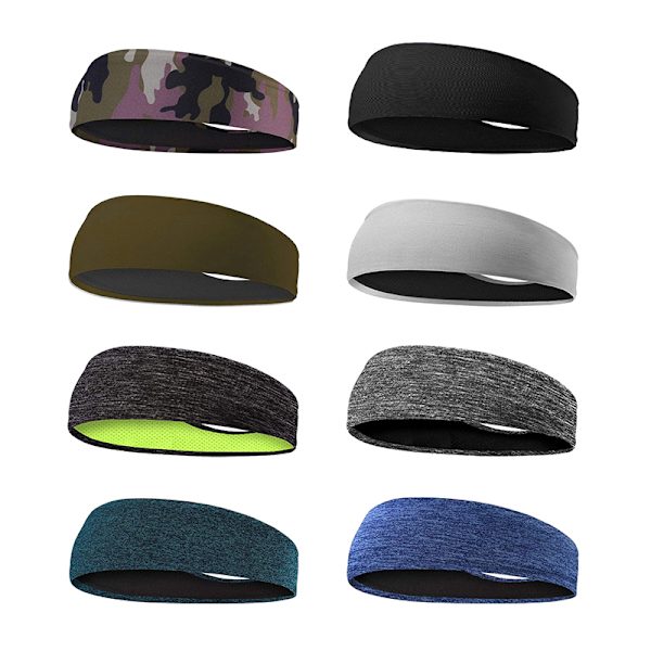 Sweatband Elastic Hairbands Head Band Joogapäähineet black