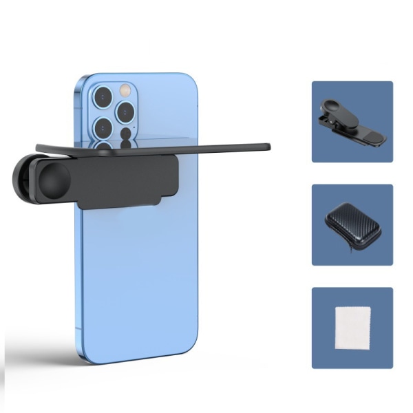 Smartphone Kamera Spejl Refleksion Clip Kit Black