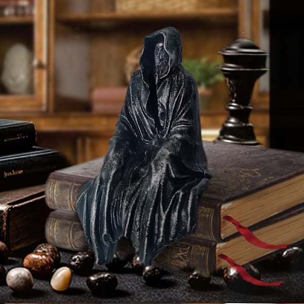 Harpiks Grim Reaper Skulptur Kunst Dekorativ Skrivebord Figur Ornamenter M