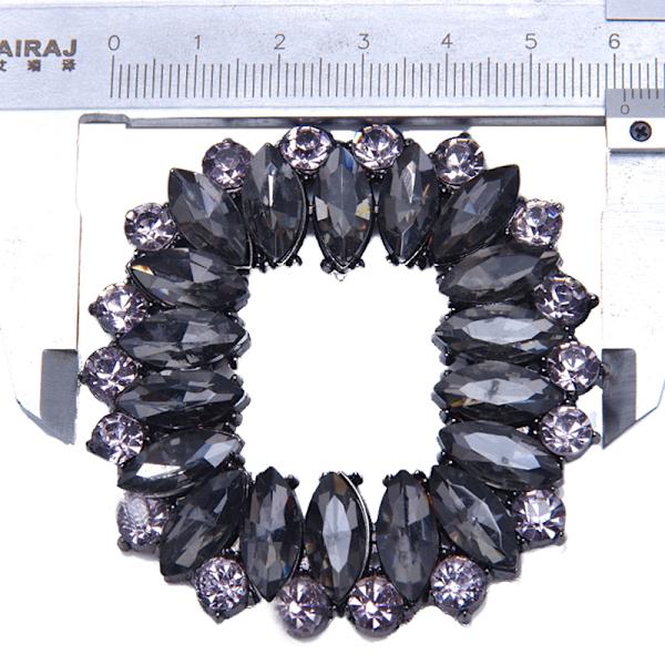Kvinder Sko Clips DIY Sko Charms Blomster dekorative tilbehør Black