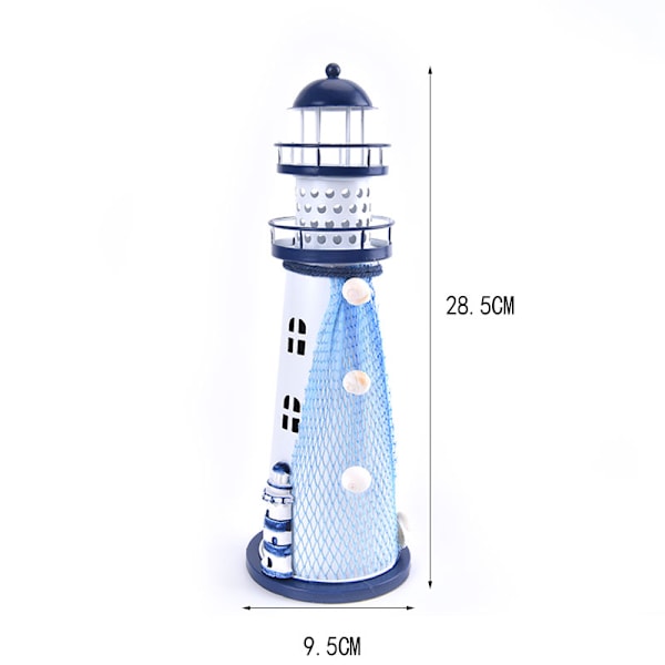 Ocean Flash Lighthouse Metal Beacon Tower -koristeet 30CM