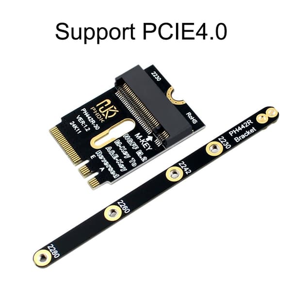 M.2 A+E til NVME SSD Adapter M2 WIFI Interface A/E Nøgle til M Nøgle Onesize