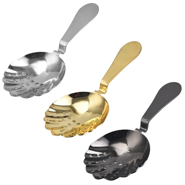 1 kpl baarisiivilä Bartender Ice Tool Spoon Shaker Shell Spoon Gold