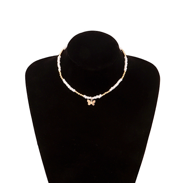 Värikäs pieni helmi Butterfly Star Pendant Choker Bohemia Neckl C