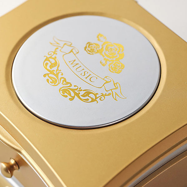 Klassisk roterende danser Ballerina Music Box smykker Organizer Gold