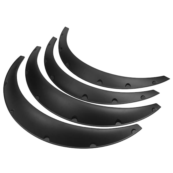 4 STK Universal Car Wheel Fender Flares Fleksibel, men likevel holdbar Black