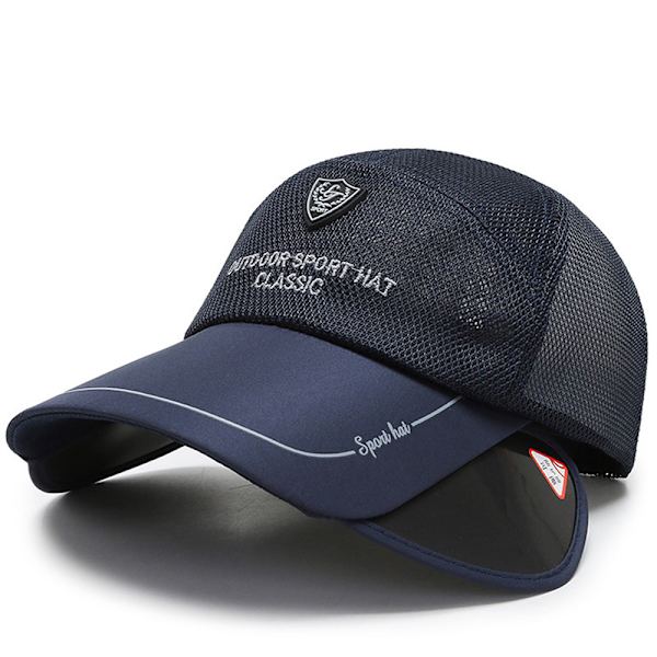Leveälierinen aurinkosuojahattu naisille ja miehille hengittävä cap Navy blue