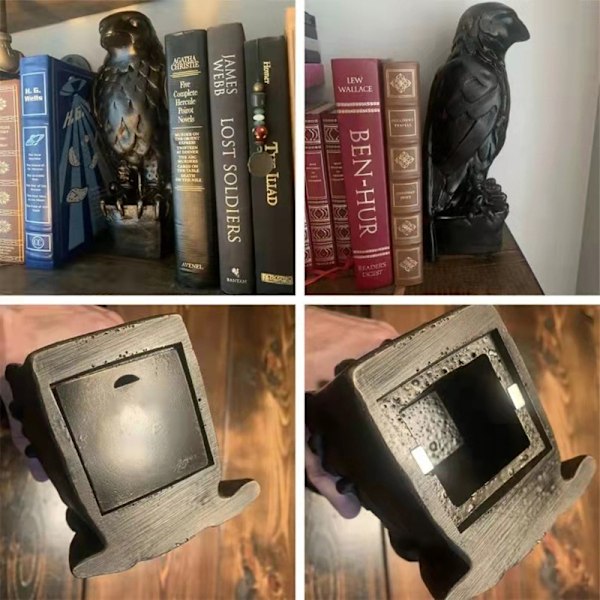 1 Styck Black Resin Maltesisk Falcon Staty Hylla Dekorationer 1PCS