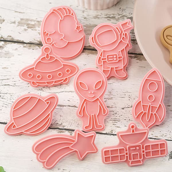 8 st/ set Space Astronaut Biscuit Form 3D Cartoon Cookie Form