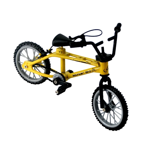 Finger BMX Mini Sykkel Montering Sykkel Modell Leker Finger Kids Bi Yellow