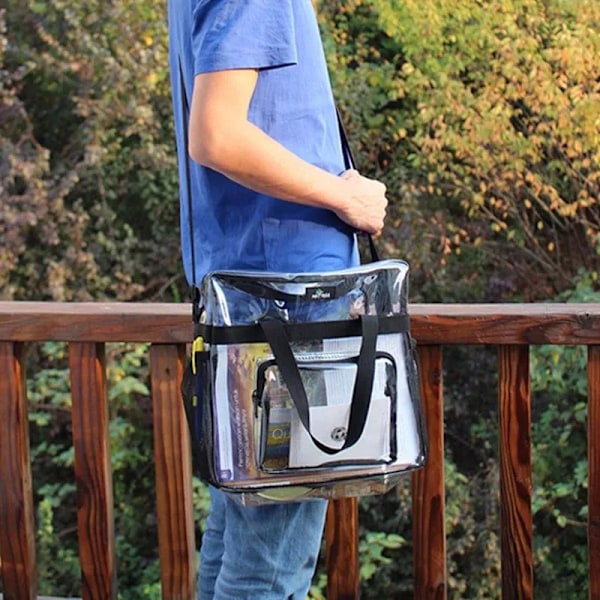 Bærbar gjennomsiktig skulder- og crossbody-veske Black