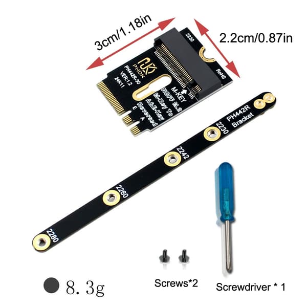 M.2 A+E til NVME SSD Adapter M2 WIFI Interface A/E Nøgle til M Nøgle Onesize