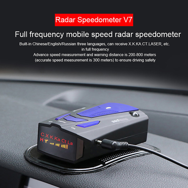 Radardetektor för bilar Radardetektor för bilar med röst Red