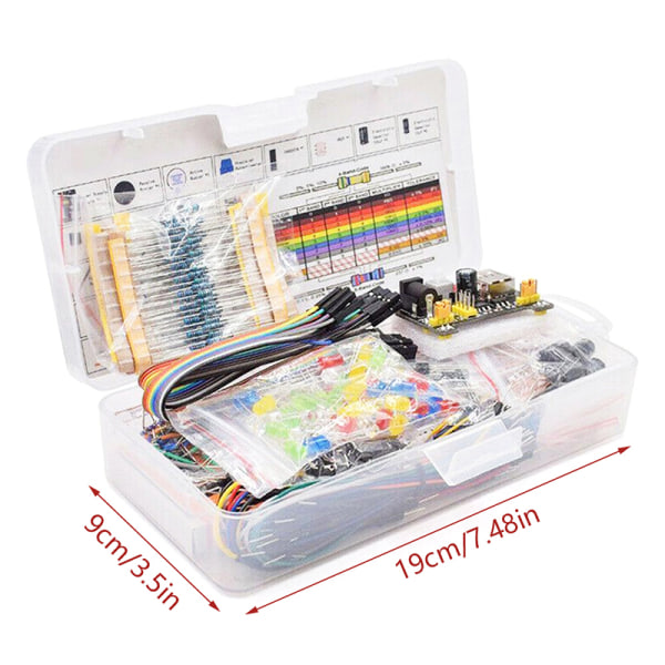 DIY Electronics Components Kit 830 Tie-point Breadboard för Ard