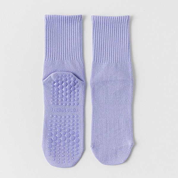 Yogastrømper Anti-skrid sportsstrømper Pilates sokker Purple