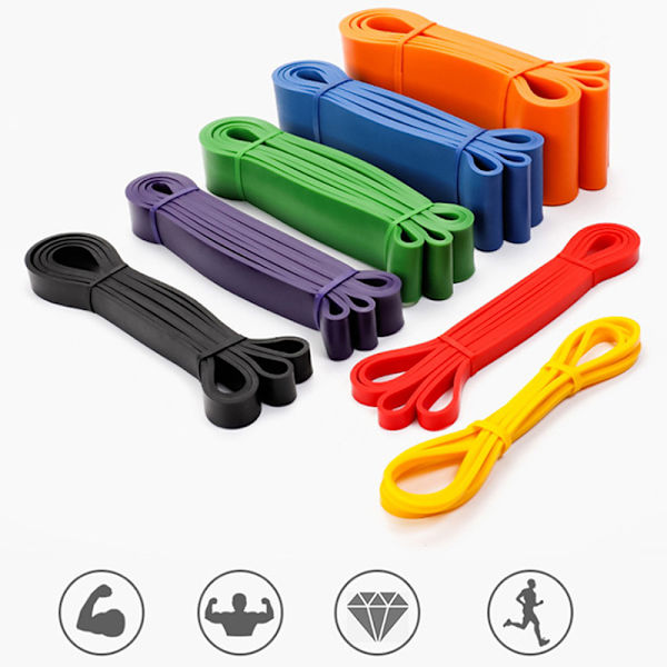 Pull Up Resistance Band Elastinen Harjoitukset Kuminauha Black